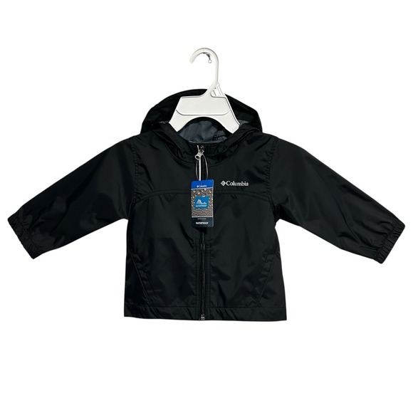 Columbia Glennaker Toddler Boys Girls Rain Jacket Size 2T Black Water Resistant - Picture 1 of 6